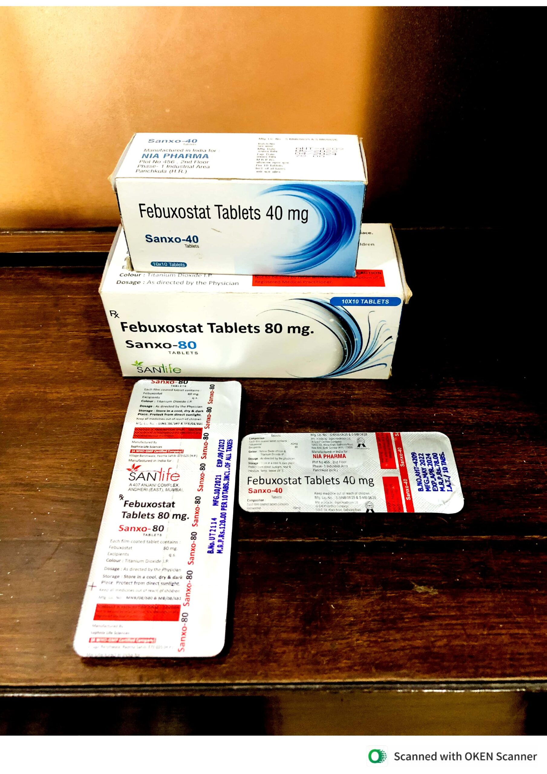 Febuxostat Tablets 40 mg & 80 mg (Sanxo-40 & 80)